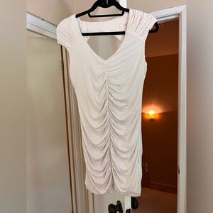 Bebe White Bodycon with Peephole Back